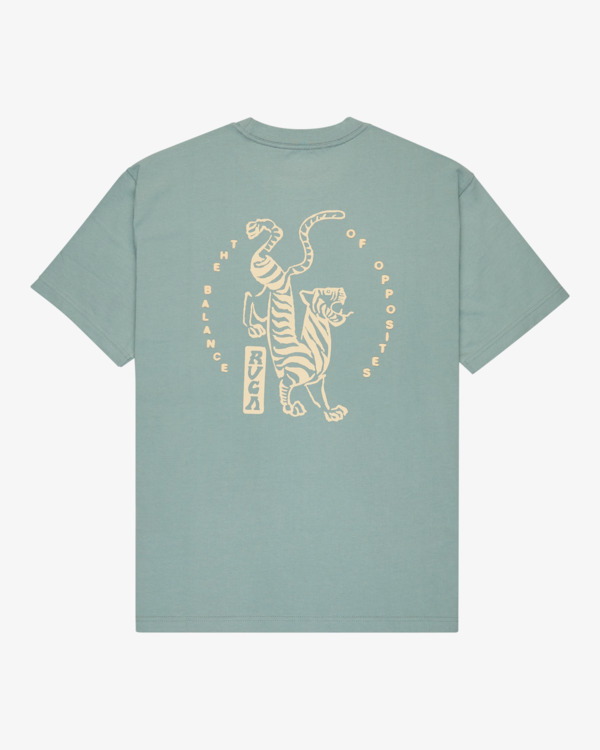 0 Balance Tiger - Short Sleeve T-Shirt for Men Grey EVYZT00286 RVCA