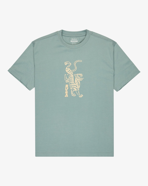 1 Balance Tiger - Short Sleeve T-Shirt for Men Grey EVYZT00286 RVCA