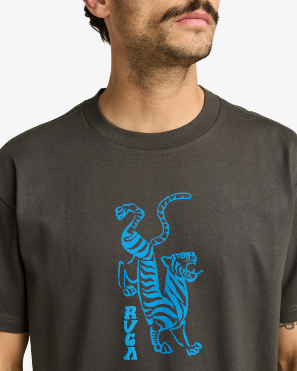 3 Balance Tiger - Short Sleeve T-Shirt for Men Black EVYZT00286 RVCA