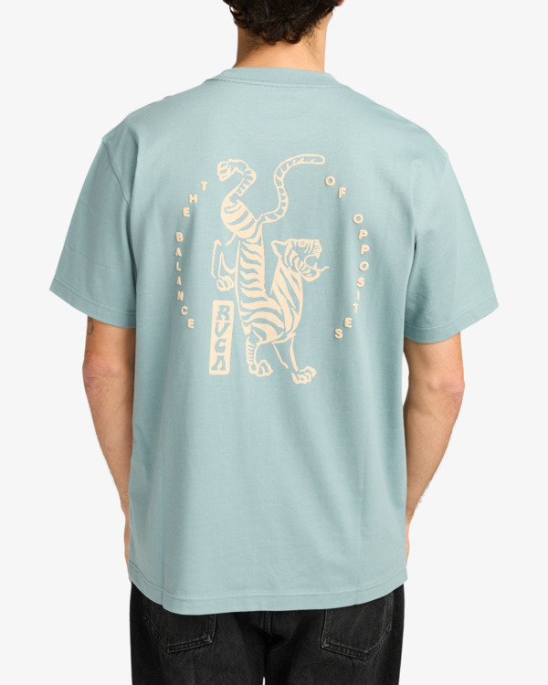 5 Balance Tiger - Short Sleeve T-Shirt for Men Grey EVYZT00286 RVCA