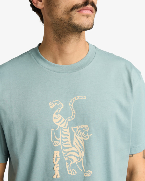 3 Balance Tiger - Short Sleeve T-Shirt for Men Grey EVYZT00286 RVCA