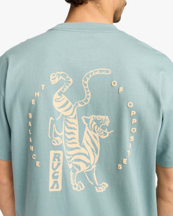 4 Balance Tiger - Short Sleeve T-Shirt for Men Grey EVYZT00286 RVCA