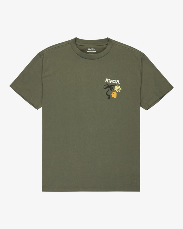 0 Deep Think - Short Sleeve T-Shirt for Men Green EVYZT00288 RVCA