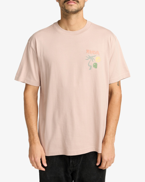 2 Deep Think - Short Sleeve T-Shirt for Men Purple EVYZT00288 RVCA