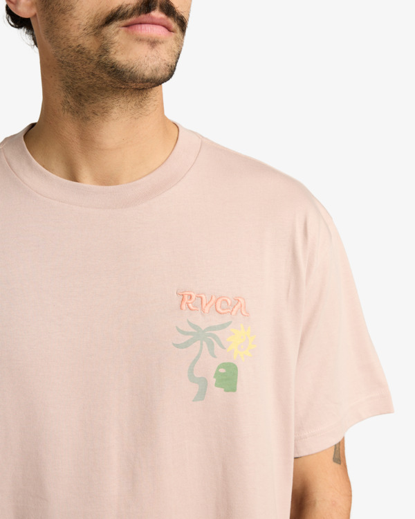 4 Deep Think - Short Sleeve T-Shirt for Men Purple EVYZT00288 RVCA