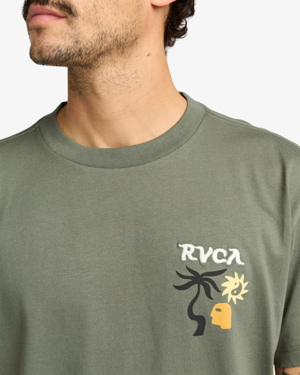 4 Deep Think - Short Sleeve T-Shirt for Men Green EVYZT00288 RVCA