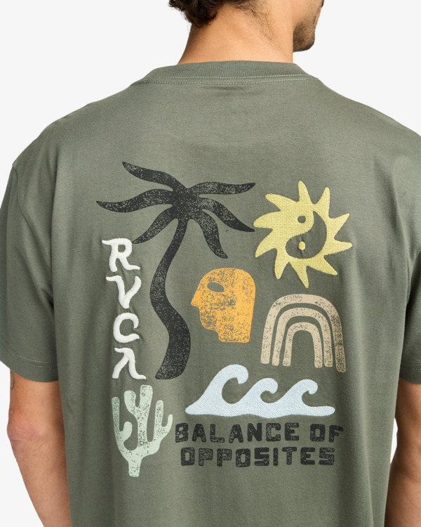 5 Deep Think - Short Sleeve T-Shirt for Men Green EVYZT00288 RVCA