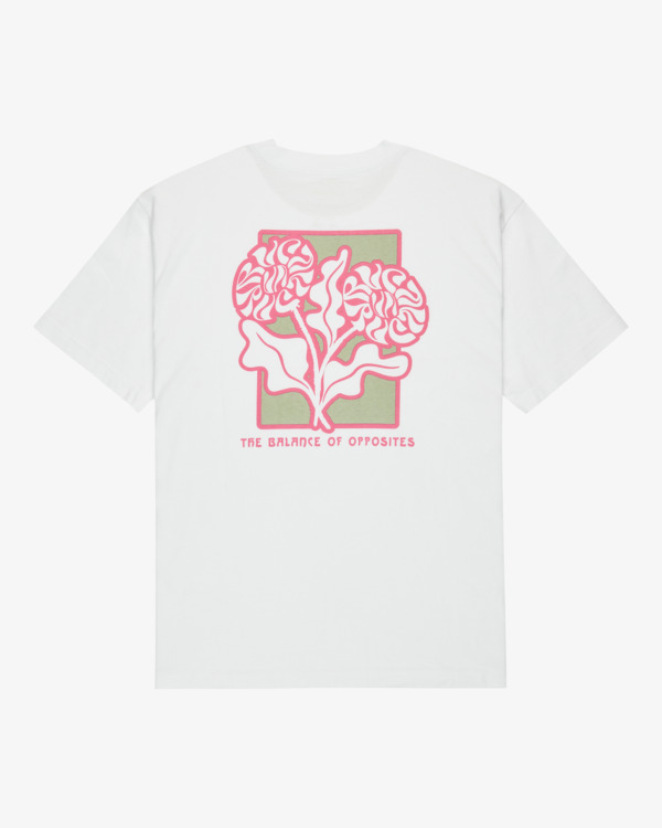 1 Flower Balance - Short Sleeve T-Shirt for Men White EVYZT00290 RVCA