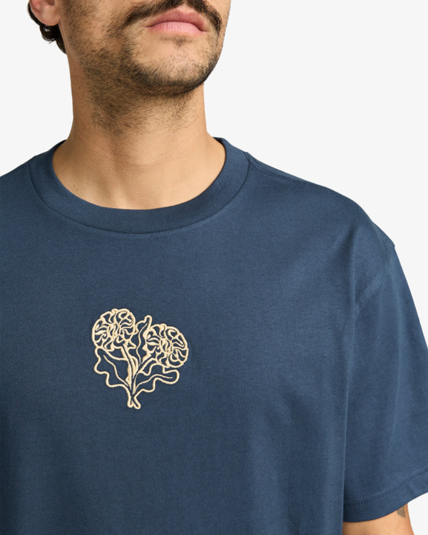 4 Flower Balance - Short Sleeve T-Shirt for Men Blue EVYZT00290 RVCA