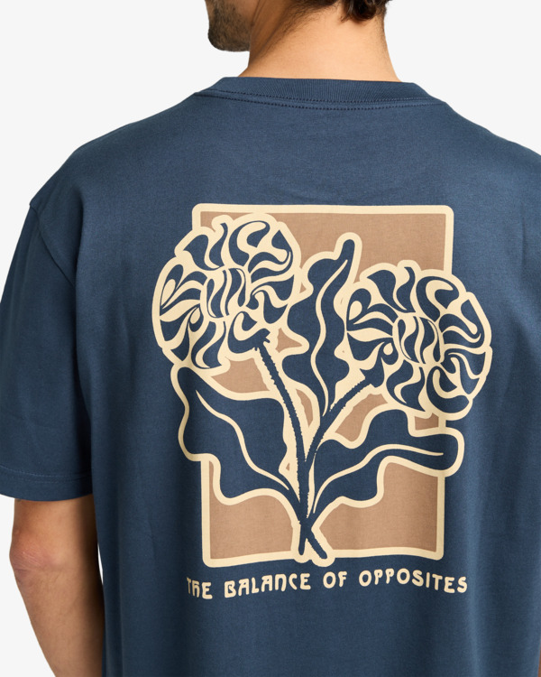 5 Flower Balance - Short Sleeve T-Shirt for Men Blue EVYZT00290 RVCA