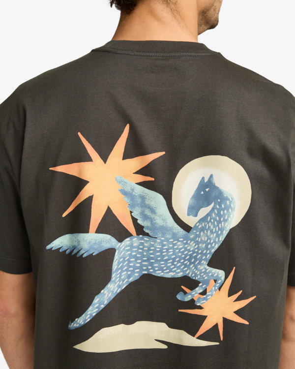 5 Pegasus - T-shirt de manga curta para homem Preto EVYZT00294 RVCA