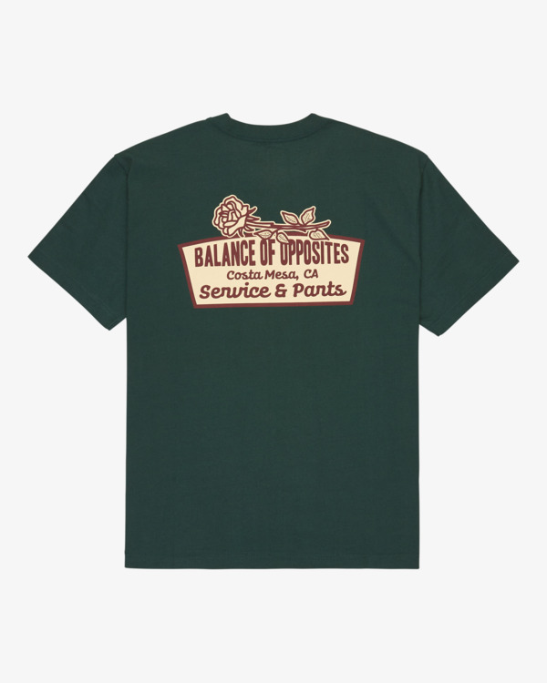 1 Rose Sign - Short Sleeve T-Shirt for Men Green EVYZT00295 RVCA