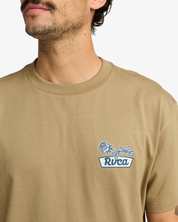 4 Rose Sign - Short Sleeve T-Shirt for Men Beige EVYZT00295 RVCA