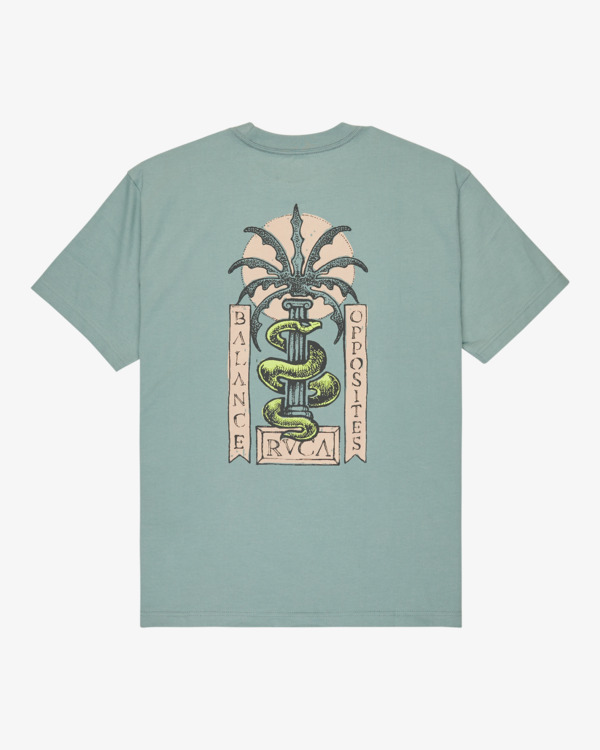 1 Serpent - Short Sleeve T-Shirt for Men Grey EVYZT00299 RVCA