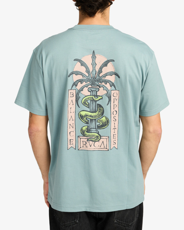 3 Serpent - Short Sleeve T-Shirt for Men Grey EVYZT00299 RVCA