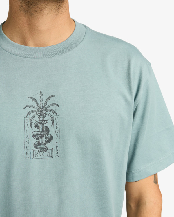 4 Serpent - Short Sleeve T-Shirt for Men Grey EVYZT00299 RVCA