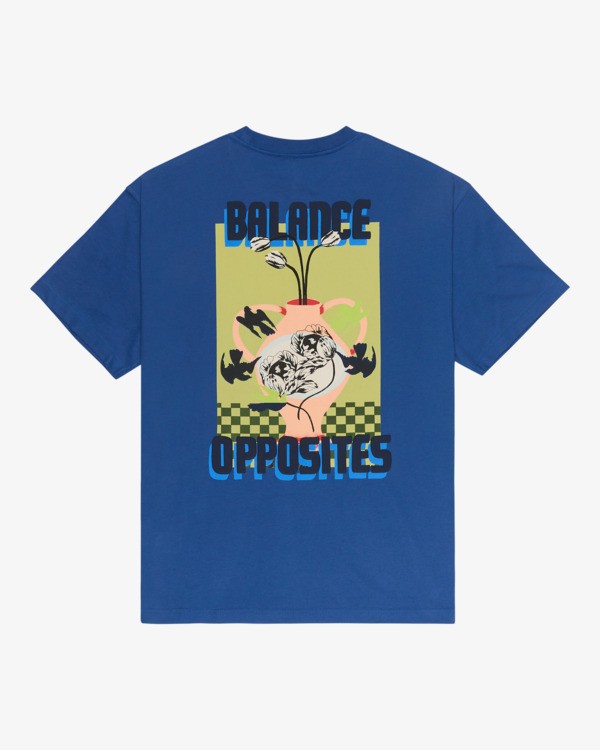 0 Antonia Figueiredo Twin Tulips - T-shirt de manga curta para Homem Azul EVYZT00309 RVCA