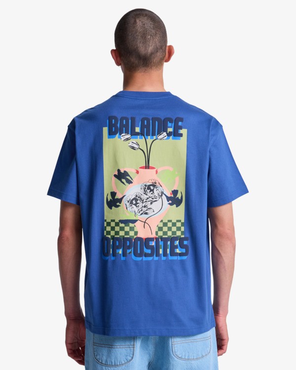 6 Antonia Figueiredo Twin Tulips - T-shirt de manga curta para Homem Azul EVYZT00309 RVCA