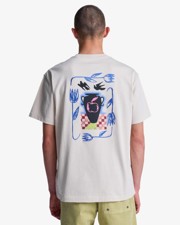 5 Antonia Figueiredo Love Birds - Short Sleeve T-Shirt for Men Grey EVYZT00310 RVCA