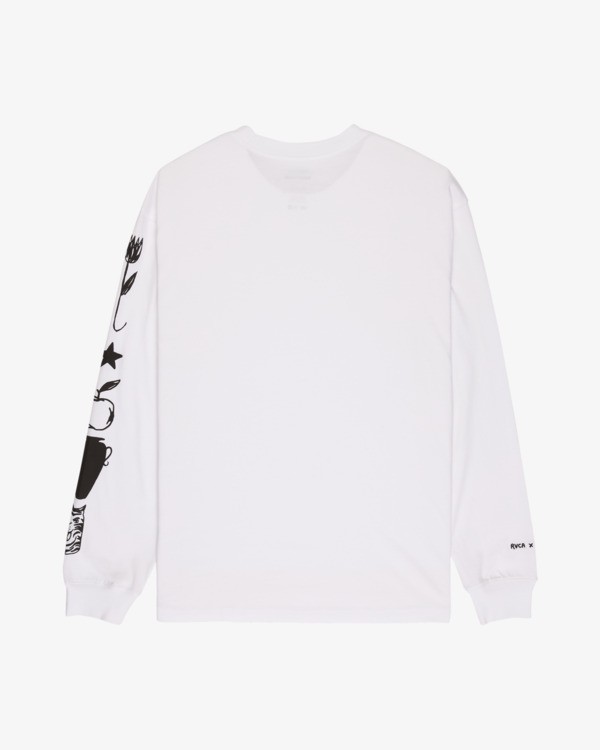 1 Antonia Figueiredo Birds - Long Sleeve T-Shirt for Men White EVYZT00312 RVCA