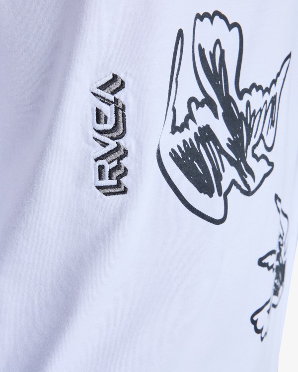 5 Antonia Figueiredo Birds - Long Sleeve T-Shirt for Men White EVYZT00312 RVCA