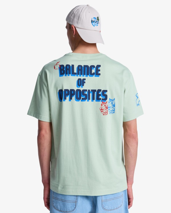 7 Antonia Figueiredo Balance - Short Sleeve T-Shirt for Men Green EVYZT00315 RVCA