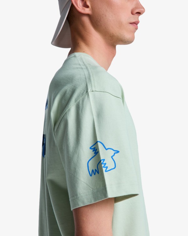 5 Antonia Figueiredo Balance - Short Sleeve T-Shirt for Men Green EVYZT00315 RVCA