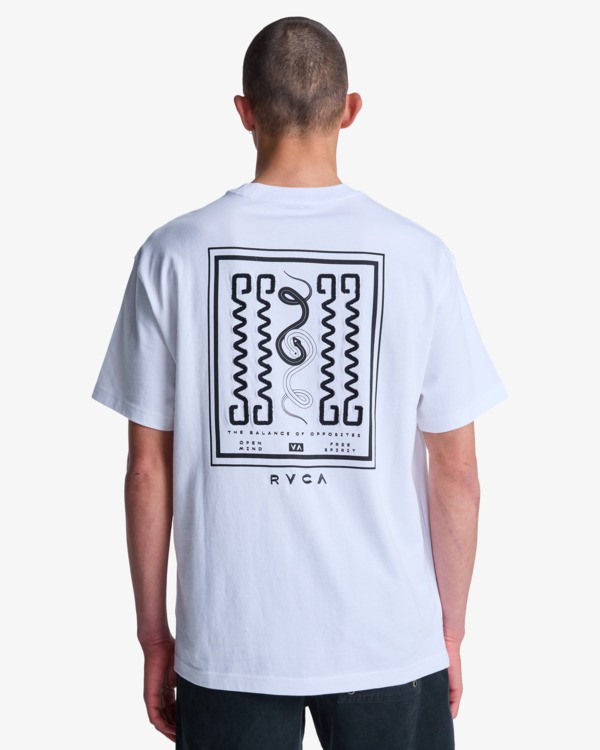 6 Amaze Snake - Short Sleeve T-Shirt for Men White EVYZT00321 RVCA