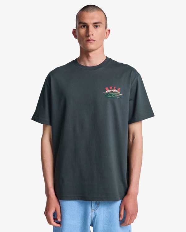 2 Welcome To RVCA - T-shirt de manga curta para Homem Preto EVYZT00328 RVCA