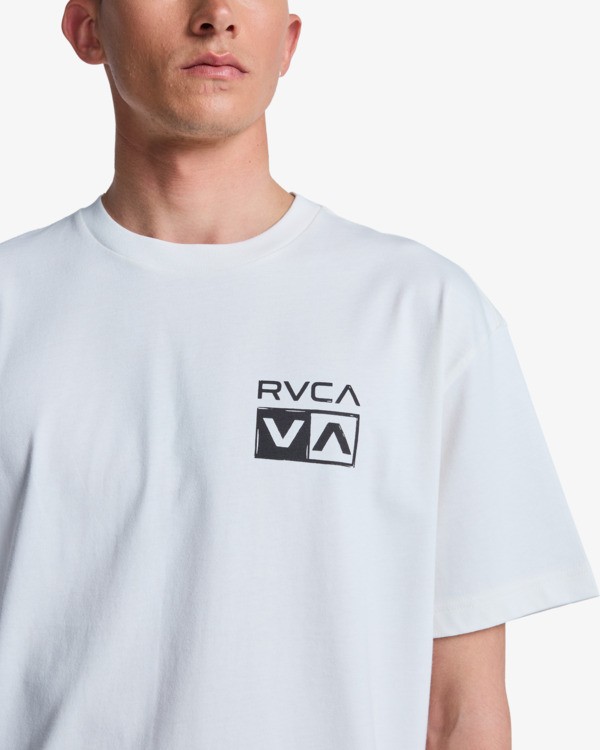 4 Horton Florida - T-Shirt &agrave; manches courtes pour Homme Blanc EVYZT00329 RVCA