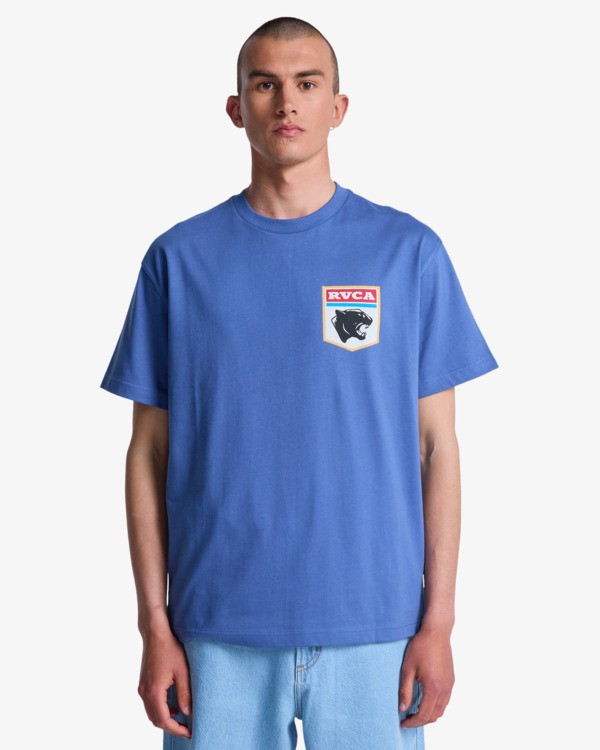 2 Pantero - Short Sleeve T-Shirt for Men Purple EVYZT00333 RVCA