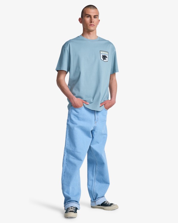 5 Pantero - Maglietta da Uomo Gray EVYZT00333 RVCA