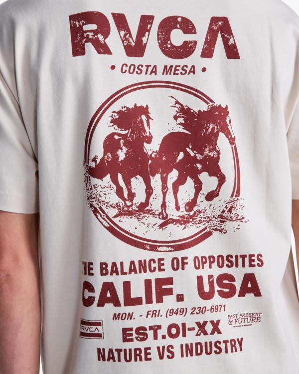 7 Ride Free - Maglietta da Uomo Gray EVYZT00337 RVCA