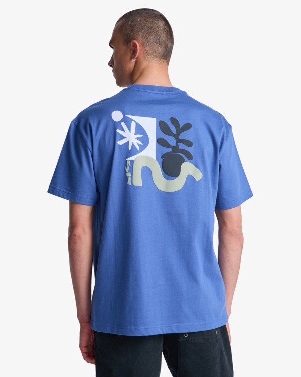 6 Cut Out - Short Sleeve T-Shirt for Men Purple EVYZT00340 RVCA