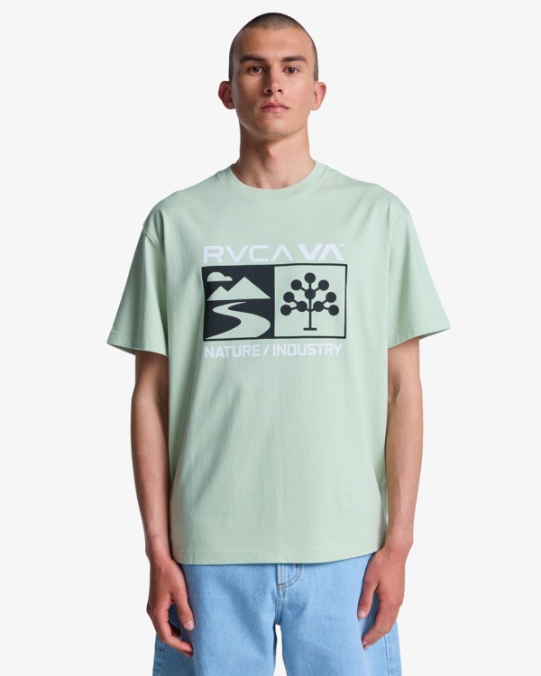 2 Harvester - Short Sleeve T-Shirt for Men Green EVYZT00344 RVCA