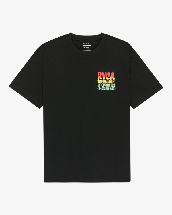 1 Screen Fade - T-Shirt &agrave; manches courtes pour Homme Noir EVYZT00345 RVCA