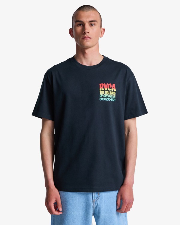 2 Screen Fade - T-Shirt &agrave; manches courtes pour Homme Noir EVYZT00345 RVCA