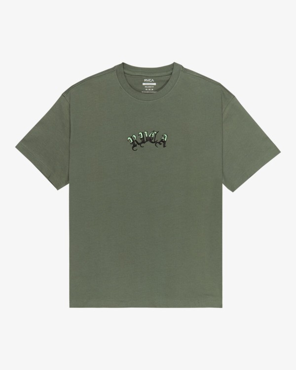 1 Olde RVCA - Maglietta da Uomo Green EVYZT00346 RVCA