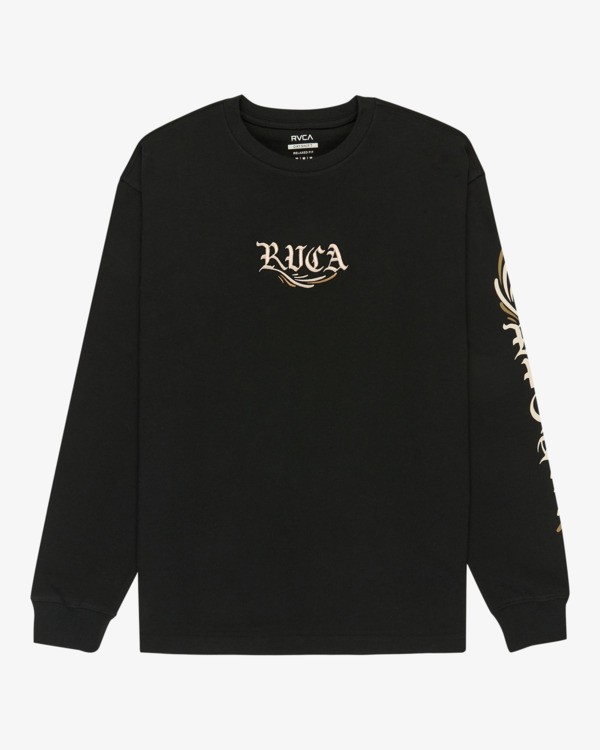 1 Retract - Long Sleeve T-Shirt for Men Black EVYZT00348 RVCA