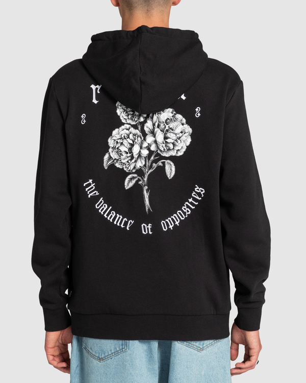 Benjamin Jeanjean Floral Skulls Hoodie for Men RVCA