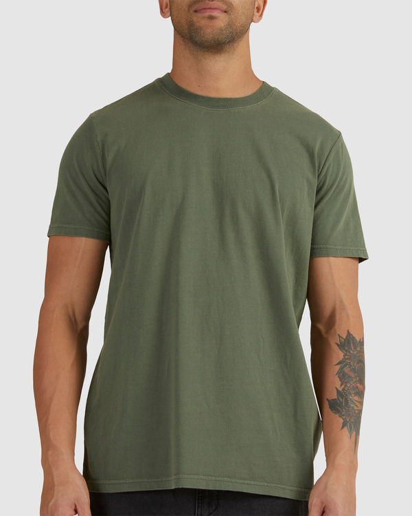 2 RVCA Washed - Maglietta da Uomo Green F1SSSMRVF2 RVCA