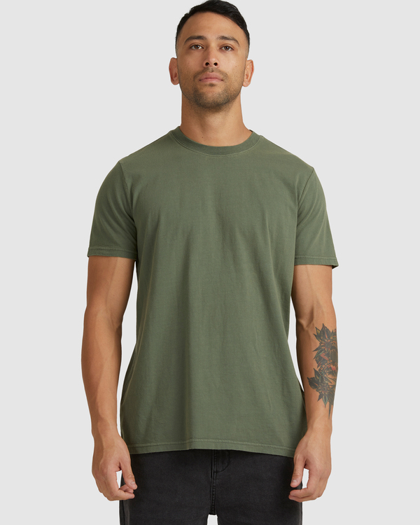 5 RVCA Washed - Maglietta da Uomo Green F1SSSMRVF2 RVCA