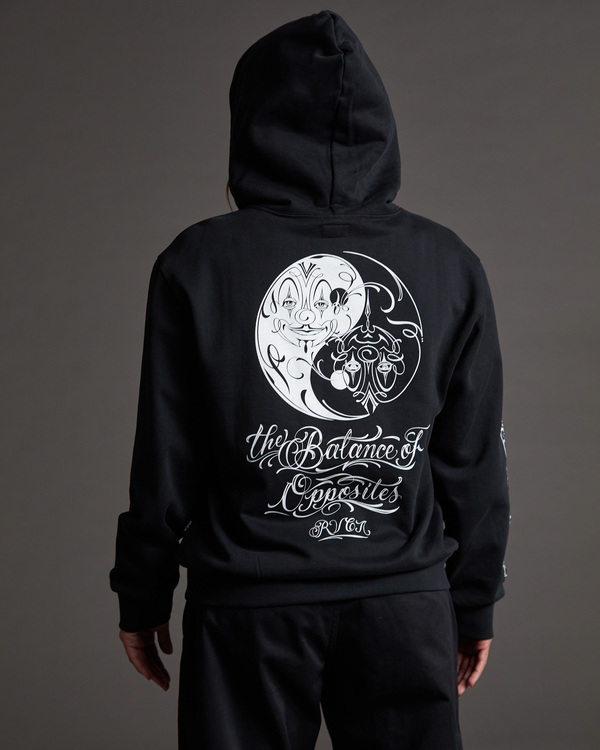 Mister Cartoon Yin Yang Hoodie for Women RVCA