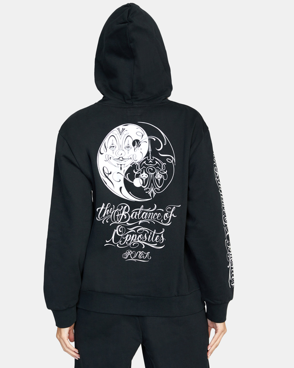 6 Mister Cartoon Yin Yang - Kapuzenpulli für Frauen Schwarz F3HORDRVF2 RVCA