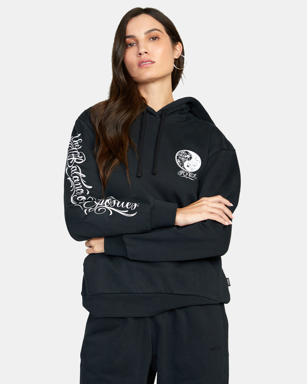 5 Mister Cartoon Yin Yang - Kapuzenpulli für Frauen Schwarz F3HORDRVF2 RVCA
