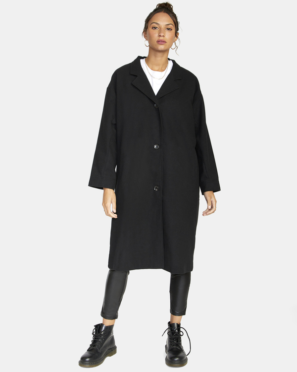 5 Stella Maxwell Driver - Longline Jacket for Women Black F3JKRDRVF2 RVCA