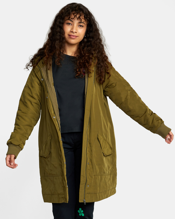 1 FORAGER PARKA Gr&ouml;n F3JKRERVF2 RVCA