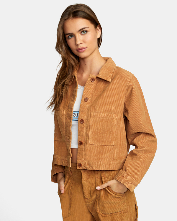 4 Jaded - Corduroy Shacket for Women  F3JKRSRVF2 RVCA