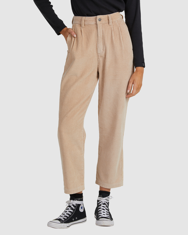 7 Plushed - Pantal&oacute;n relajado de cintura alta para Mujer Beige F3PTRKRVF2 RVCA