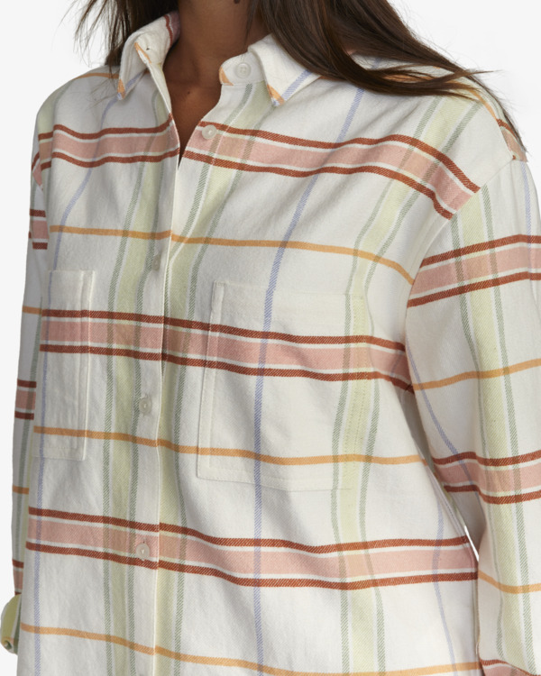 2 Rush - Flannel Shirt for Women White F3SHRFRVF2 RVCA
